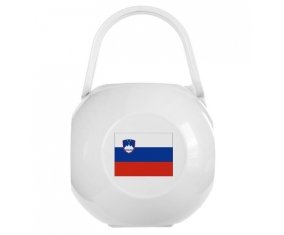 Boîte à sucette Drapeau Slovénie de couleur Blanche