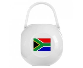 Boîte à tétine Drapeau Afrique du Sud de couleur Blanche