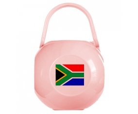 Boîte à tétine Drapeau Afrique du Sud de couleur Rose