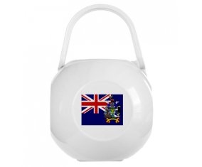 Boîte à sucette Drapeau Géorgie du Sud et les Îles Sandwich du Sud de couleur Blanche