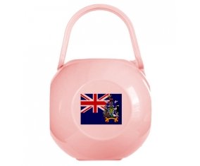 Boîte à sucette Drapeau Géorgie du Sud et les Îles Sandwich du Sud de couleur Rose