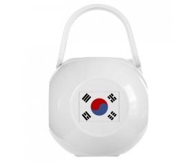 Boîte à tétine Drapeau Corée du Sud de couleur Blanche