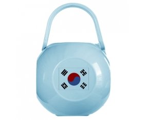 Boîte à tétine Drapeau Corée du Sud de couleur Bleue