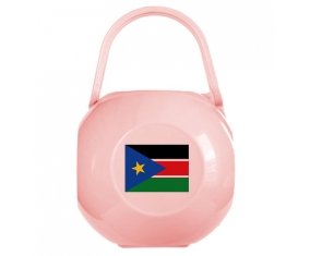 Boîte à sucette Drapeau Soudan du sud de couleur Rose
