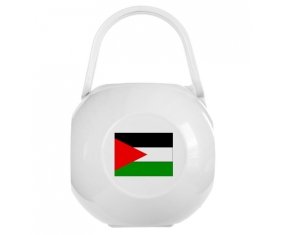 Boîte à tétine Drapeau Palestine de couleur Blanche
