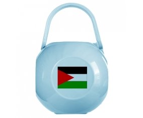 Boîte à tétine Drapeau Palestine de couleur Bleue