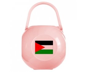 Boîte à tétine Drapeau Palestine de couleur Rose