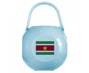 Boîte à tétine Drapeau Suriname de couleur Bleue