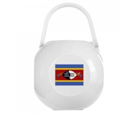 Boîte à tétine Drapeau Swaziland de couleur Blanche