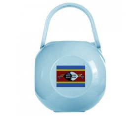 Boîte à tétine Drapeau Swaziland de couleur Bleue