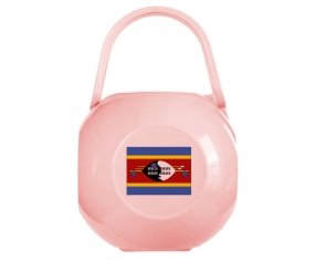 Boîte à tétine Drapeau Swaziland de couleur Rose