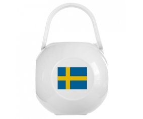 Boîte à sucette Drapeau Suède de couleur Blanche