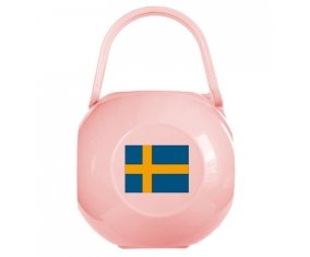Boîte à sucette Drapeau Suède de couleur Rose