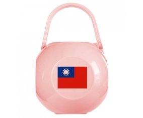 Boîte à tétine Drapeau Taïwan de couleur Rose