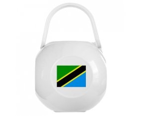 Boîte à tétine Drapeau Tanzanie de couleur Blanche