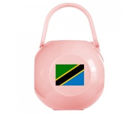 Boîte à tétine Drapeau Tanzanie de couleur Rose