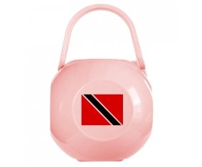 Boîte à tétine Drapeau Trinité-et-Tobago de couleur Rose