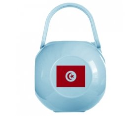 Boîte à sucette Drapeau Tunisie de couleur Bleue