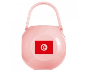 Boîte à sucette Drapeau Tunisie de couleur Rose
