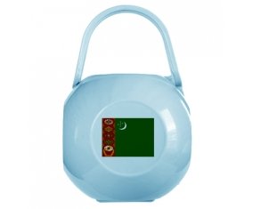Boîte à sucette Drapeau Turkménistan de couleur Bleue