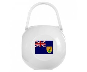 Boîte à tétine Drapeau Îles Turques-et-Caïques de couleur Blanche