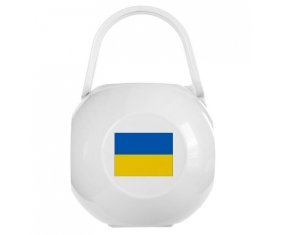 Boîte à sucette Drapeau Ukraine de couleur Blanche