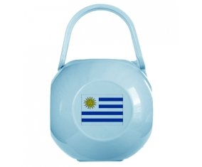 Boîte à tétine Drapeau Uruguay de couleur Bleue