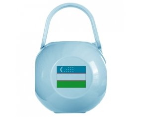 Boîte à sucette Drapeau Ouzbékistan de couleur Bleue