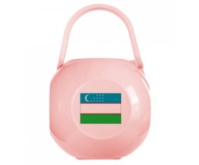 Boîte à sucette Drapeau Ouzbékistan de couleur Rose