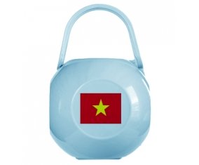 Boîte à tétine Drapeau Vietnam de couleur Bleue