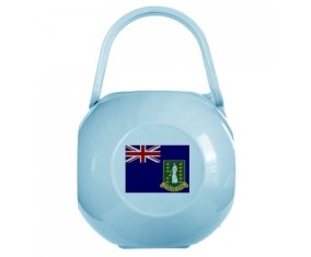 Boîte à sucette Drapeau Les iles vierges de couleur Bleue
