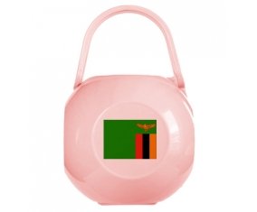 Boîte à tétine Drapeau Zambie de couleur Rose