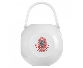 Boîte à tétine Empreinte My Identity Albanie de couleur Blanche