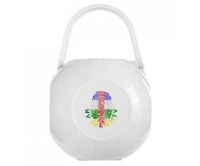 Boîte à tétine Empreinte My Identity République centrafricaine de couleur Blanche