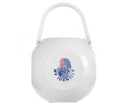 Boîte à tétine Empreinte My Identity Terres australes françaises de couleur Blanche