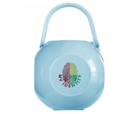Boîte à tétine Empreinte My Identity Guinée de couleur Bleue