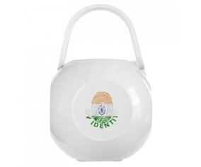 Boîte à tétine Empreinte My Identity Inde de couleur Blanche