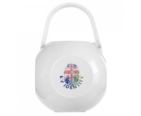 Boîte à tétine Empreinte My Identity Îles Pitcairn de couleur Blanche