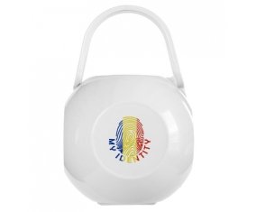 Boîte à tétine Empreinte My Identity Roumanie de couleur Blanche