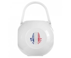 Boîte à tétine Empreinte My Identity Saint Barthlemy de couleur Blanche