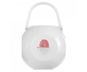 Boîte à tétine Empreinte My Identity Singapour de couleur Blanche