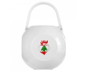 Boîte à sucette Liban en arabe + cœur de couleur Blanche