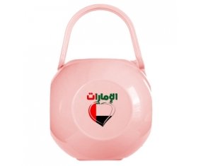 Boîte à sucette Émirats arabes unis en arabe + cœur de couleur Rose