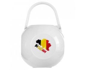 Boîte à tétine Belgium maps de couleur Blanche