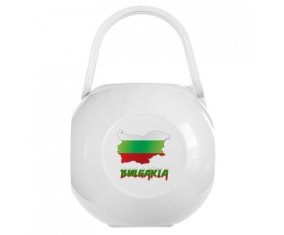 Boîte à tétine Bulgaria maps de couleur Blanche