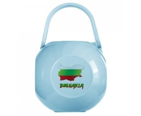 Boîte à tétine Bulgaria maps de couleur Bleue
