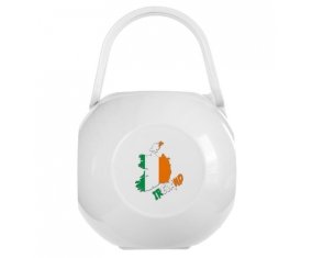 Boîte à sucette Ireland maps de couleur Blanche