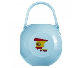 Boîte à tétine Spain maps de couleur Bleue