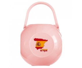 Boîte à tétine Spain maps de couleur Rose