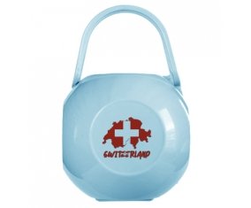 Boîte à sucette Switzerland maps de couleur Bleue